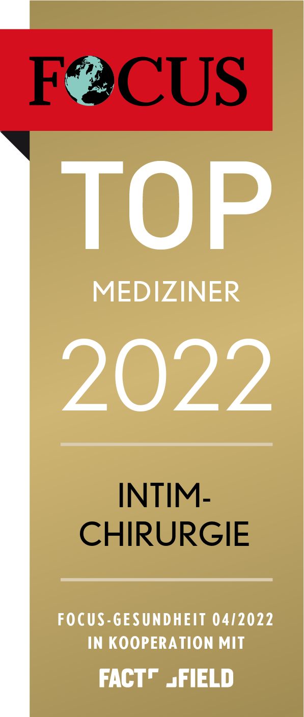 Plakette für Top-Mediziner für Intimchirurgie 2022